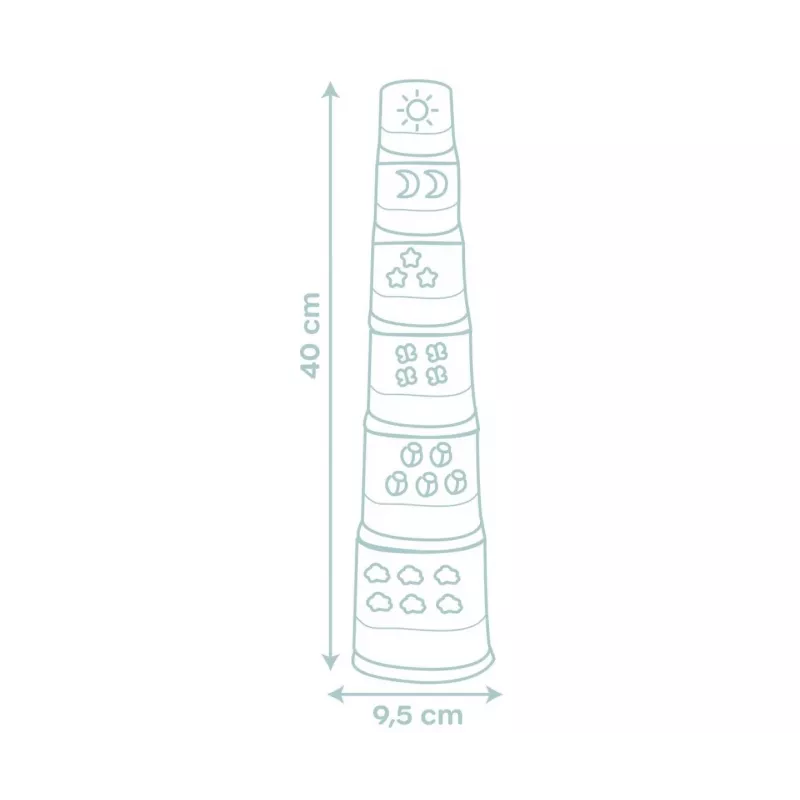 Little Smoby Magic Tower vee püramiid värviliste tassidega