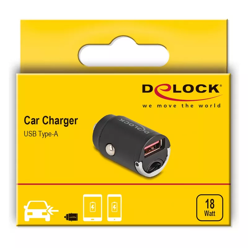 DeLOCK 64277 mobiilseadme laadija universaalne must sigaretisüütaja pesa kiirlaadimine auto