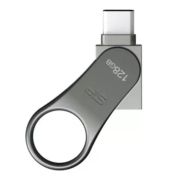 USB-mälupulk Silicon Power C80 128 GB USB 3.2 Gen 1 (Type-A / USB-C) titaan