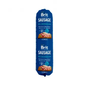 Märg koeratoit Brit Premium M-KONB3 — kana ja lambaliha, konserv 800 g