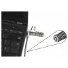 Dicota turvakaabel T-Lock, kombinatsioon, 3x7mm pesa