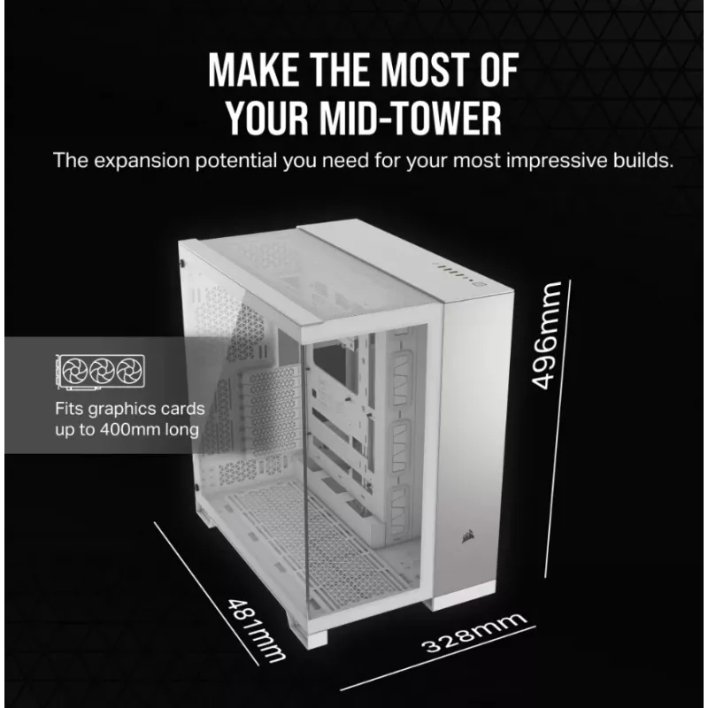 Corsair CC-9011285-WW arvuti korpus Midi Tower hall, valge