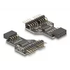 DeLOCK 60045 kaabel-üleminek 9 pin USB 2.0 2 x 9 pin päis Must