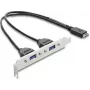DELOCK USB Type-E Key A ST 2× USB-A 5 Gbps adapter kronsteiniga (mudel 67345)