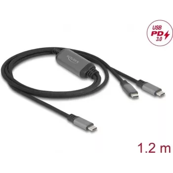 USB-kaabel DeLOCK 81271 1,2 m USB C 2 x USB C Must Hall