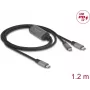 USB-kaabel DeLOCK 81271 1,2 m USB C 2 x USB C Must Hall