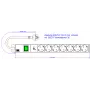 Pikendusjuhe Bachmann 800.3934 19Z 1HE 7x CEE 7/3 pistikupesaga