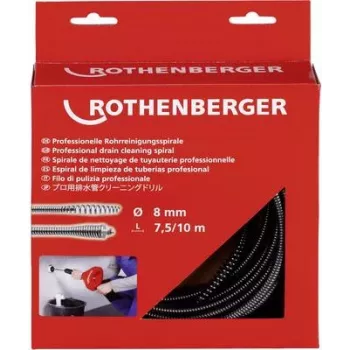 Äravoolupuhastuskaabel Rothenberger 72412 — 7,5 m pikk, 8 mm läbimõõt