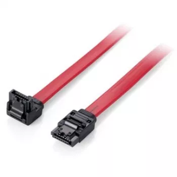 Equip SATA III kaabel, nurga all, 0,5 m, 0,5 m, SATA III, SATA 7-pin, SATA 7-pin, Isane/Isane, Punane
