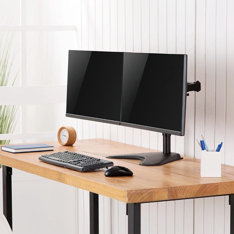Monitor mount LOGILINK BP0099 for 2 displays, up to 81.3 cm (32 inch), VESA 75x75–100x100, max 8 kg, Must