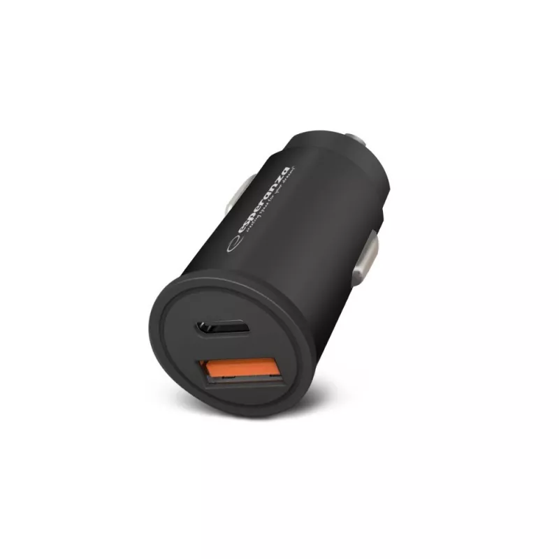 Auto USB-laadija ESPERANZA EZC111K, 20 W (USB-C PD 20W + USB-A QC3.0), sisend 12–24 V, must