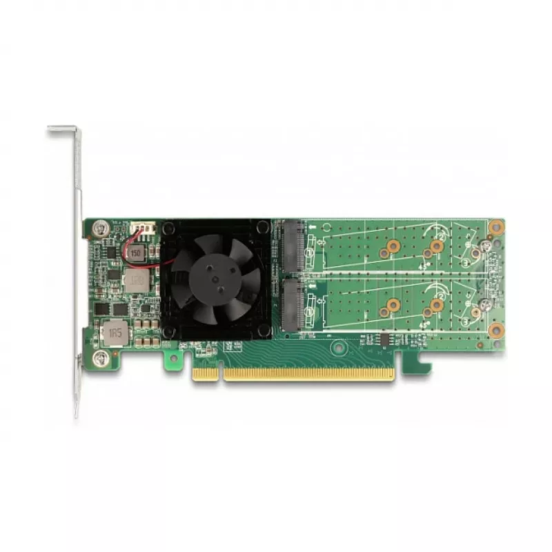 DeLOCK PCI Express x16 kaart neljale sisemisele NVMe M.2 Key M-le – madalprofiil