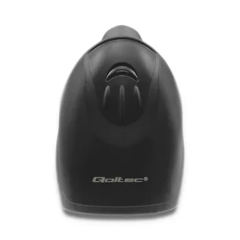 Pihustatav vöötkoodilugeja QOLTEC 50868 — 1D/2D laserskanner, USB-juhtmega ja juhtmevaba, töökaugus 600 mm, must