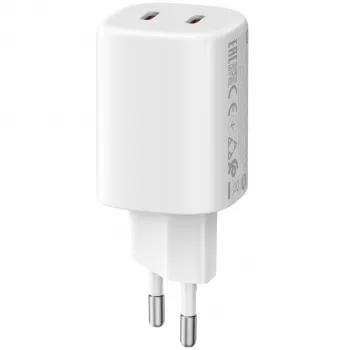 Laadija Xiaomi Nano Turbo 45W valge — 2× USB‑C vahelduvvoolu sise- nutitelefonile ja tahvelarvutile