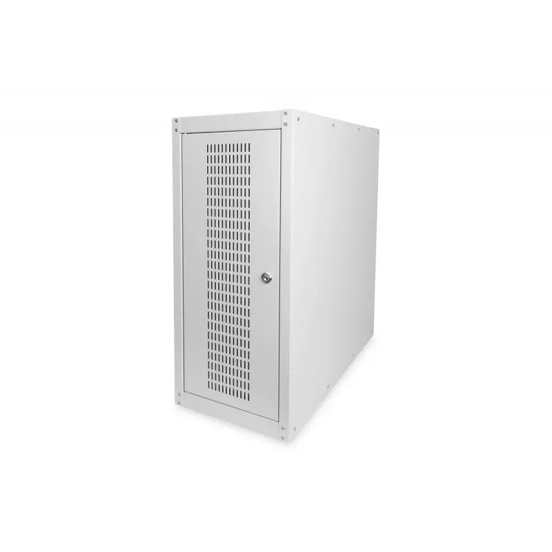 Digitus arvutikorpus klaasuksega, ratastel, lukustatav, ventilatsiooniavadega