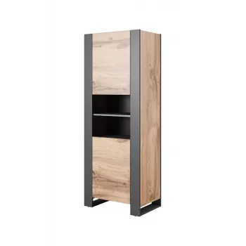 WOOD Raamaturiiul 65x40x170,5 wotani tamm + antratsiit