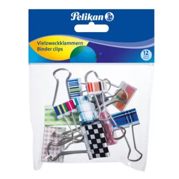 Dokumendiklamber Pelikan 700306 metallist erinevates värvides 12 tk
