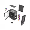 Arvutikorpus GEMBIRD Fornax 4300 Midi Tower ATX, karastatud klaas, 2×3,5-tollist pesa, 3×2,5-tollist pesa, ARGB-ventilaatorite tugi, USB 3.2 Gen1