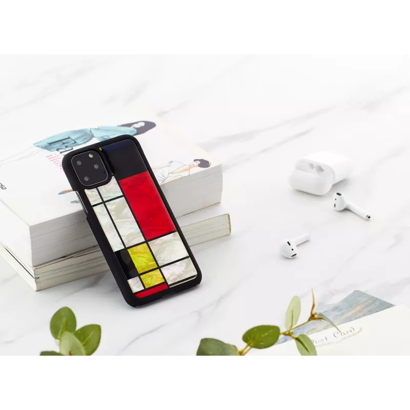 Nutitelefoni ümbris iKins iPhone 11 Pro Mondrian must — kaitseümbris, kõva kest, täpsed väljalõiked