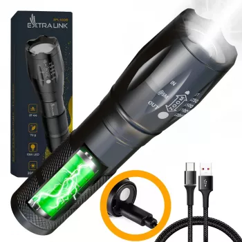 Käsilamp Extralink EX.30707 Must SMD LED 10W USB