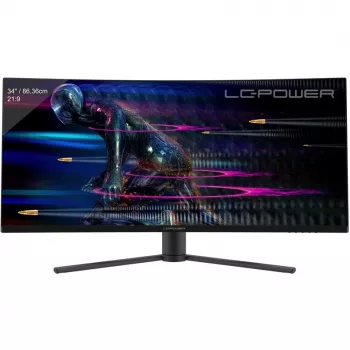 LC-Power LC-M34-UWQHD-165-C arvutimonitor 86,4 cm (34 tolli) 3440 x 1440 pikslit UltraWide Quad HD must - punane (LC-M34-UWQHD-165-C)