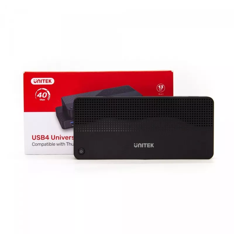Dokkimisjaam UNITEK D1079A USB4 juhtmega must 100W toiteedastus