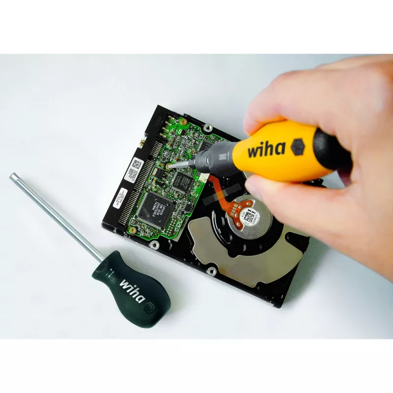 Wiha ESD pöördemomendi kruvikeeraja TorqueVario-S 0,1–0,6 Nm DIN EN 61340-5-1, DIN EN ISO 6789, DIN EN 26789 (36852)