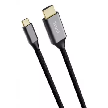 USB-C–HDMI-kaabel TRUST CALYX 25630, 4K (3840×2160), 2 m, must, isane–isane