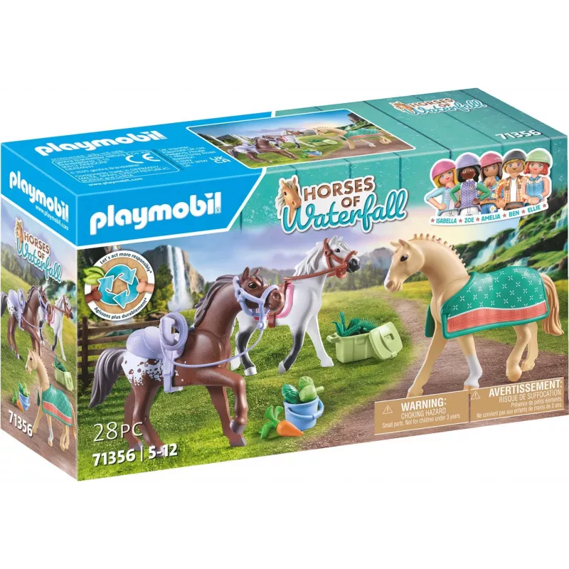 Playmobil 71356 Horses of Waterfall - Three Horses with Saddle