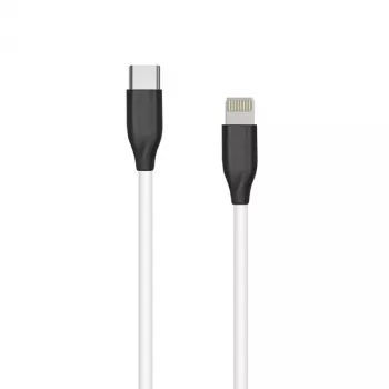 Silikoonkaabel USB Type C–Lightning, 2 m (valge)