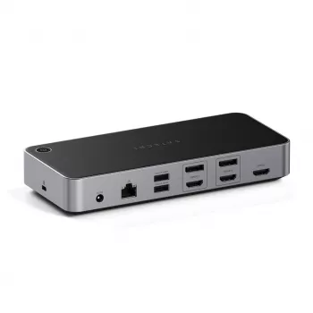 Satechi Triple 4K Display Wired Dock Must Hõbedane 4K Ultra HD 60 Hz