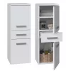 Vannitoa hoiukapp Top e Shop NEL V DDS BIEL — vabaltseisev 300×300×850 mm, 3 riiulit, valge
