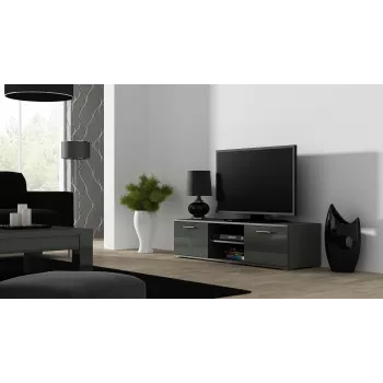 TV-kapp cama meble SOHO 140 — 1400×430×370 mm, hall pealisplaat (puitlaastplaat), hall raam