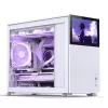 PC-korpus Jonsbo D31 STD Valge — Midi Tower, teras, karastatud klaas, Micro-ATX/ITX/DTX, 2×2,5-tolline + 1×3,5-tolline, GPU kuni 400 mm, CPU jahuti 168 mm