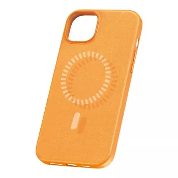 Magnetiline telefoniümbris iPhone 15 Plus Baseus Fauxther seeria (oranž)