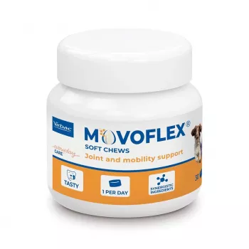 VIRBAC MOVOFLEX pehmed liigesekrokettid koertele suurus M, liigesetoe toidulisand