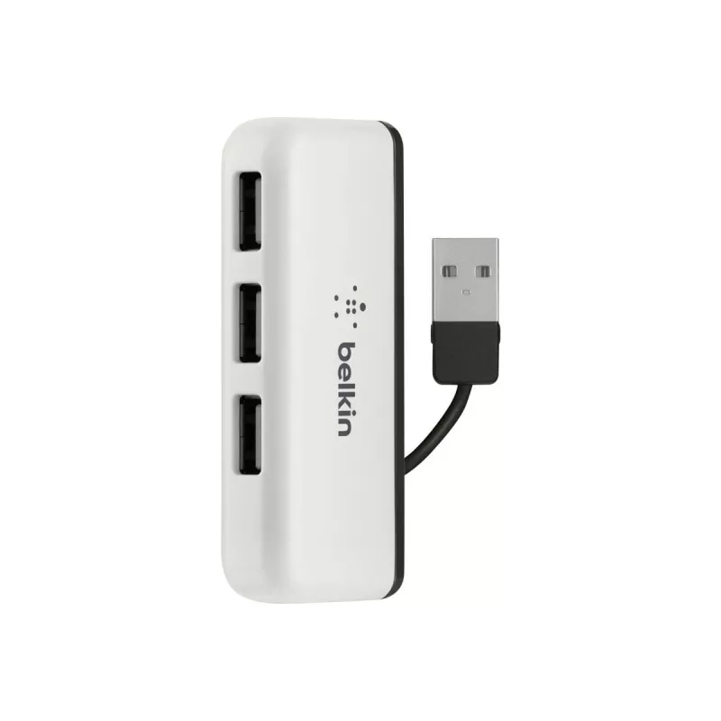 Belkin USB 2.0 4-Port Travel Hub, hõbedane, F4U021bt