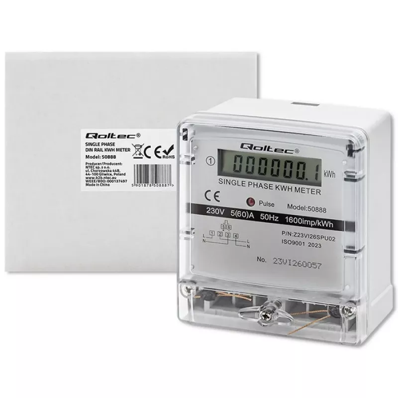 Ühefaasiline elektrooniline energiatarbimise arvesti 230V LDC