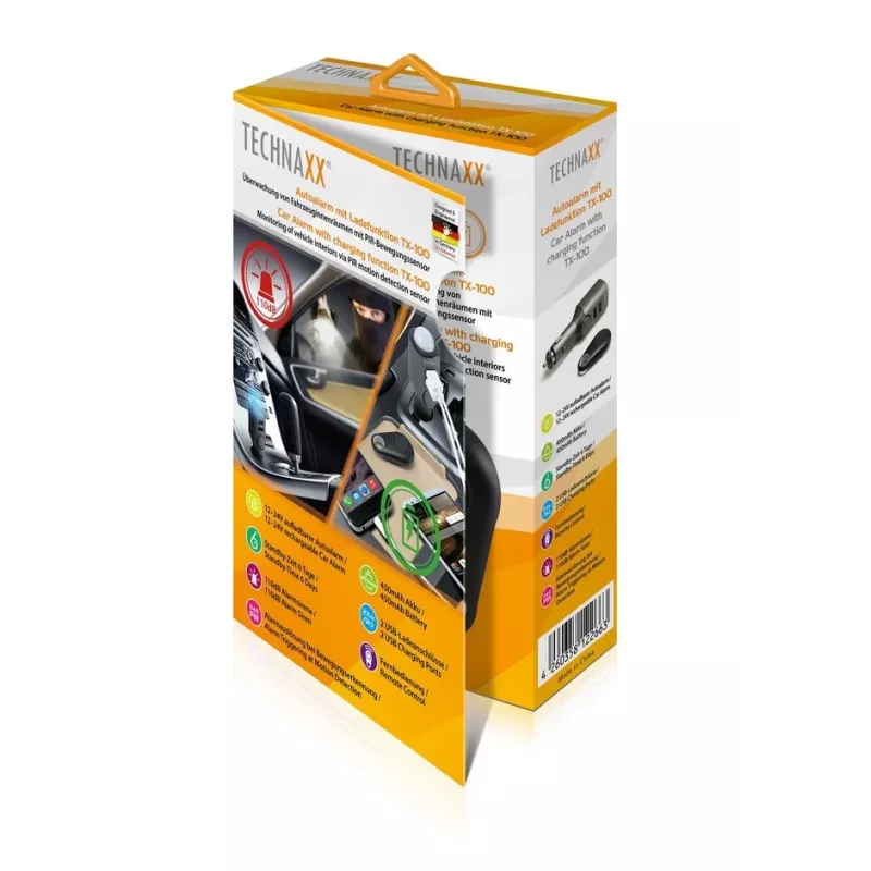 Mobiilseadme laadija Technaxx 4743 Universal Must Sigaretisüütaja Auto