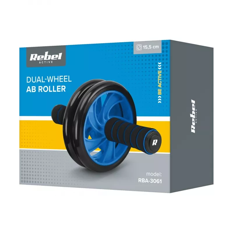 REBEL ACTIVE Double wheel, kõhulihaste rullik AB Wheel