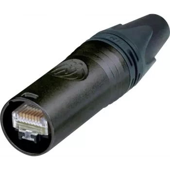 Neutrik RJ45 etherCON CAT6 A Connector Pistik, sirge poolus: 8P8C NE8MX6-B Must NE8MX6-B 1 tk (NE8MX6-B)