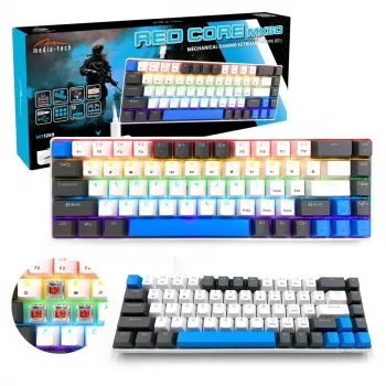 Mehaaniline klaviatuur MEDIA-TECH MT1259 Red Core MX60, 60% vormitegur, CHERRY MX Red lülitid, RGB taustvalgustus, USB, kõrge profiiliga klahvid