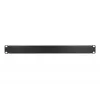 Rack blanking panel Extralink Front Blank Panel 1U 19 inch Must, terasest korpus