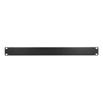 Rack blanking panel Extralink Front Blank Panel 1U 19 inch Must, terasest korpus