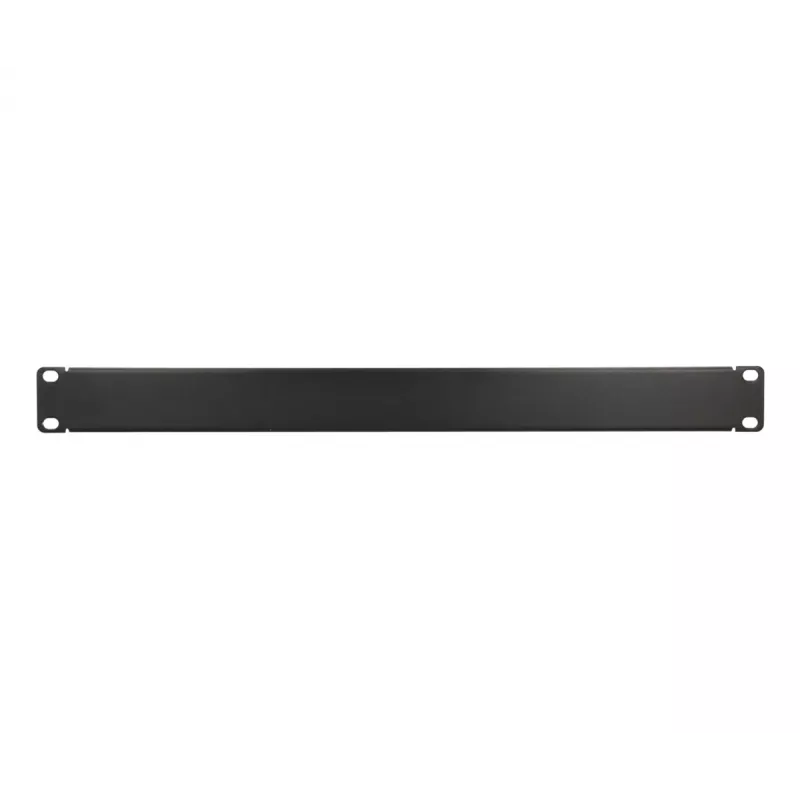 Rack blanking panel Extralink Front Blank Panel 1U 19 inch Must, terasest korpus