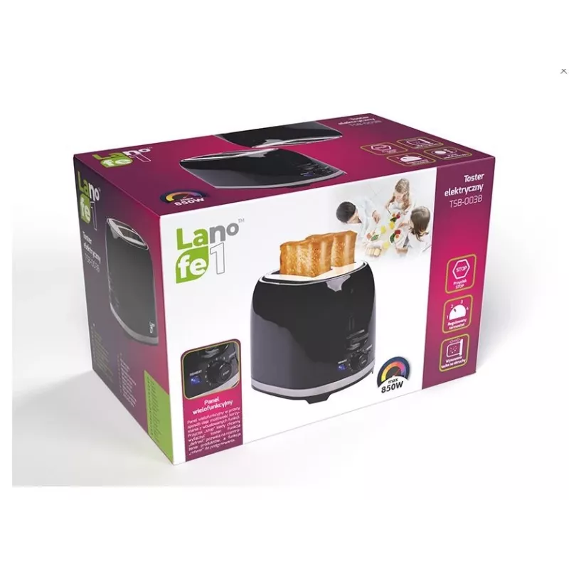 Röster LAFE TSB003B 2 viiluga 850 W, reguleeritav pruunistusaste, eemaldatav purusahtel
