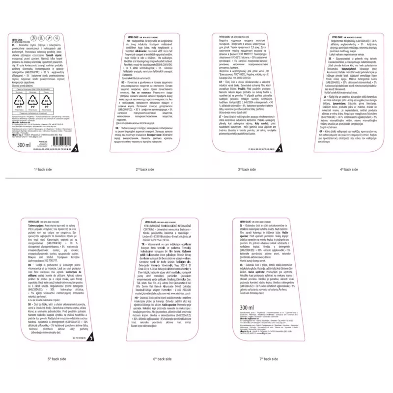 Pliidipuhastuskreem Electrolux Vitro Care 300 ml — kreem keraamilistele ja induktsioonpliitidele, pudel dosaatoriga