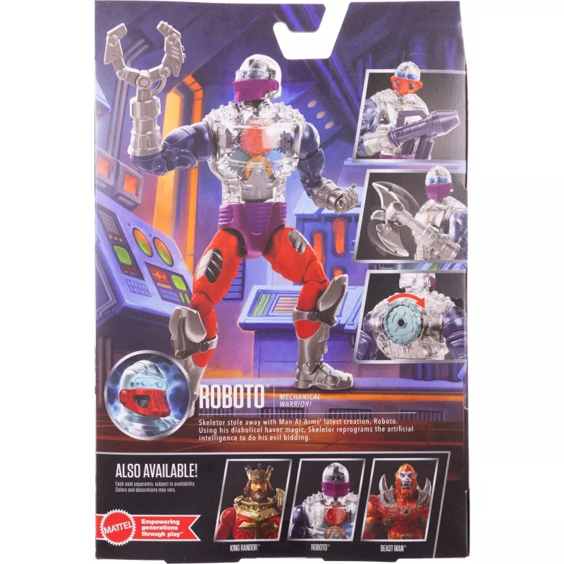 Action figure MATTEL MotU Masterverse Core Roboto JBP78 – kogumisväärne 6-tollise mõõtkavaga