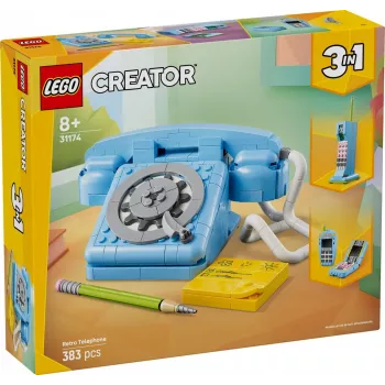 LEGO Creator 3-in-1 31174 Retro Telephone, ehituskomplekt, 383 osa, 8+ aastat, 70×110×150 mm