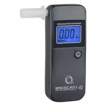 Hingamise alkoholitesti BACscan F-40, kontaktita, BAC 0–4%, 1% täpsus, 20 s soojenemine, LCD, aku AAA×2